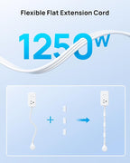 TROND Electrical Outlet Extender 360° Rotating Plug with 20W USB C, 10ft Extension Cord, Wall Plug Adapter with 3 AC Outlets, Access Hard-to-Reach Outlets Use Behind Couches, Desk, White