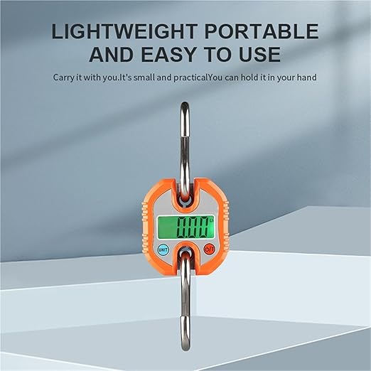 Luggage Weight Scale, Electronic Scale, LCD Backlight, Maximum Weight 150kg Mini Scale,for Travel(Orange)