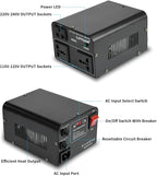 LVYUAN Voltage Converter Transformer 800 Watt Step Up/Down Convert from 110V-120V to 220V-240Vt and from 220V-240V to 110V-120V with 2 US outlets, 2 Universal outlets, Resettable Circuit Breaker