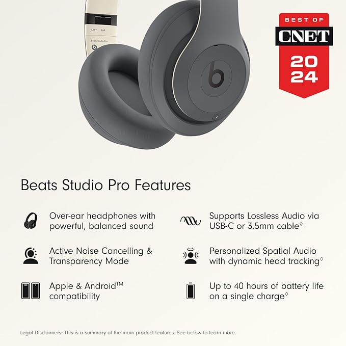 Beats Studio Pro with AppleCare+ for Headphones (2 Years) - Sand Gray