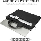14-15 Inch Laptop Shoulder Messenger Bag Carrying Case Briefcase Slim Protective Computer Sleeve with Handle Strap Pocket for MacBook Acer ASUS HP Surface Dell Chromebook, Black
