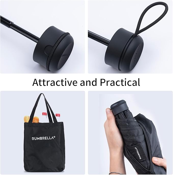 RUMBRELLA Mini Teflon Purse Umbrella With 99% UV Protection for Travel