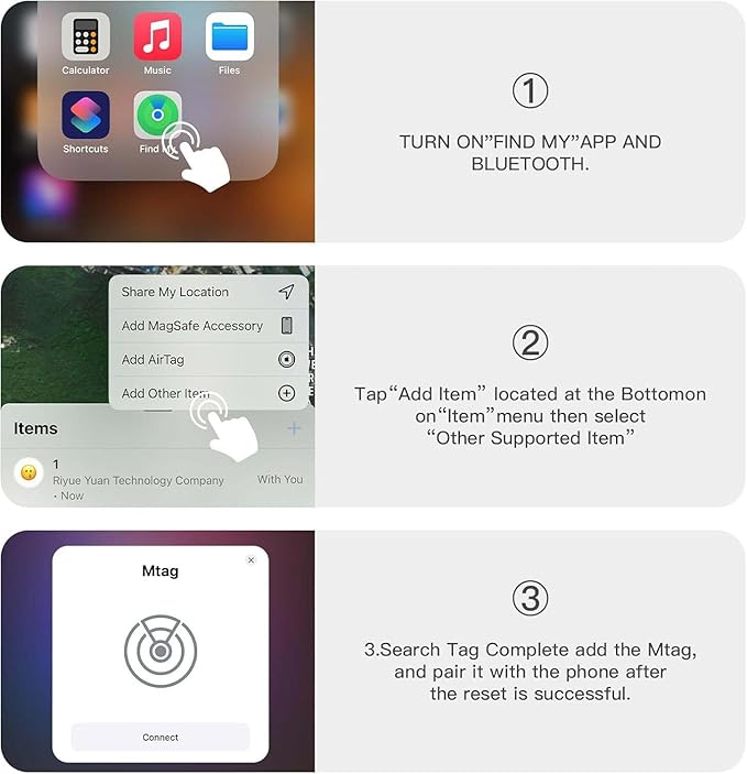 GPS Tracker for Vehicles, No Monthly Fee, 2 PCS Tracker Device for Vehicles, Real-Time Car Tracker, Work with Find My (iOS Only), Magnetic Mini Car Tracker Device Hidden with Waterproof Case