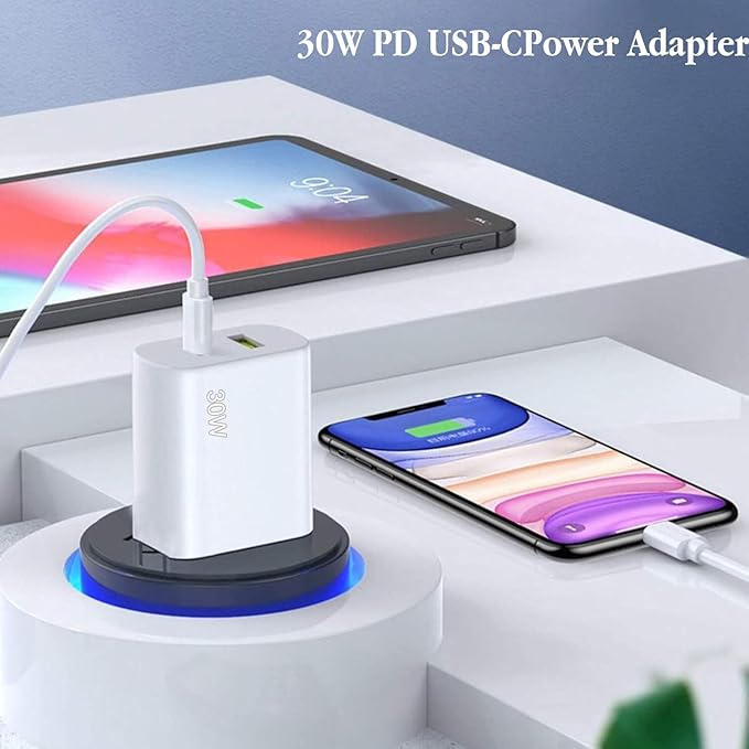 2 Pack 30W USB C Charger Block, Dual Port Type C Wall Charger Fast Charging Power Adapter Cube for iPhone 14/14 Pro/14 Pro Max/14 Plus/13/12/11, XS/XR/X, iPad, Samsung, More