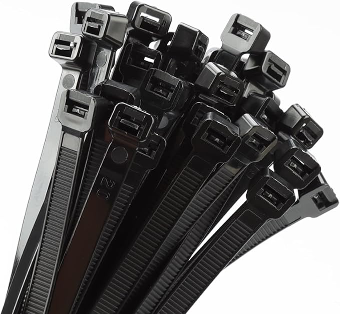 Armpow 18 inch Black Zip Ties Heavy Duty 100 PACK, 200 LBS Ultra Exclusive Strong Plastic Wire Ties, Large Cable Ties Extra Long Tie Wraps, Indoor and Outdoor UV Resistant