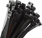 Armpow 18 inch Black Zip Ties Heavy Duty 100 PACK, 200 LBS Ultra Exclusive Strong Plastic Wire Ties, Large Cable Ties Extra Long Tie Wraps, Indoor and Outdoor UV Resistant