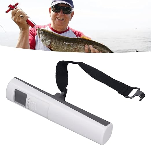 Digital Luggage Scale, 110 Lbs High Accuracy Hand Shaking Self Powered Hanging Baggage Scale with LCD Display, Portable Suitcase Weighing Scale for Home, Office, Travel, Picnics