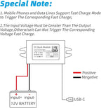 4-Pcs DC 12V/24V to 5V USB C Step Down Converter,Aideepen 3A 24W Type-C Output Charging Module Waterproof Buck Module Power Adapter