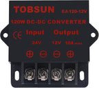 2 Pack DC 24V to DC 12V 10A 120W Step Down Buck Converter Voltage Regulator Reducer Power Converter Mini Module Transformer for Golf Cart Club Car