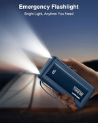 Portable Charger with Built-in Cables, 20000mAh Slim 22.5W Fast Charging Power Bank with LED Display, USB C Battery Pack 6 Outputs & 2 Inputs, Travel Essential Charger for iPhone, Samsung, Google etc