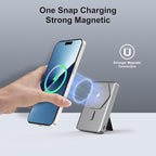SIXTHGU Portable Charger, for Magsafe Power Bank with Foldable Alloy-Stand, 10000mAh Magnetic Battery Pack with 22.5W Fast Charging for iPhone 17/16/15/14/13/12 Series