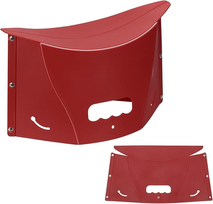 PATIKIL Travel Foot Rest, Portable Airplane Footrest with Handbag Function Lightweight Foldable Foot Stool to Relieve Back & Knee Pain for Long Flight Outdoor Camping, Red