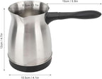 600ML Electric Coffee Maker, 6 Cup Stainless Steel Coffee Pot, portable Anti Slip Coffee Maker Kettle for Brewing Coffee, Milk, Tea