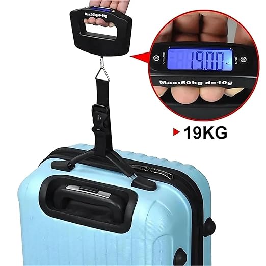 Luggage Weight Scale, Portable Scale Digital LCD Display 110lb/50kg Electronic Luggage Hanging Hook Suitcase Travel Baggage Bag Weight Balance Tools,for Travel