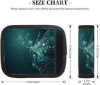 Abstract Galaxy Fairy 2 Pack Luggage Handle Wrap Set of Neoprene Luggage Tags for Suitcases Bag Strap Wrap Cover Travel Airplane Accessories Covers Markers Sleeve Grips Identifiers Cruise