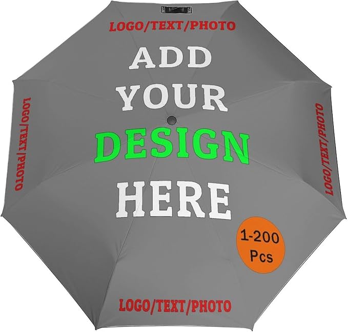Custom Umbrellas Personalized Umbrella with Pictures Logo Text Customize Foldable Umbrella Compact Travel Umbrella Gifts for Men Women