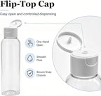 TRENDBOX 6 Pack Plastic Empty Bottles with Flip Cap for Shampoo, Lotions, Liquid Body Soap, Cream (4 oz / 120 ml)