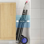 Portable Folding Hand Truck Retractable Trolley Cart for Shopping Luggage & Camping Heavy Duty Household Trailer Compact Design for Easy Transport (Medium)