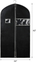 Syeeiex 40" Garment Bag, Set of 8 Suit Bag, Garment Bags for Hanging Clothes, Suit Covers Bags for Men or Women, Dress Bags for Storage Suits, Shirts,T-shirts and Jackets on Closet
