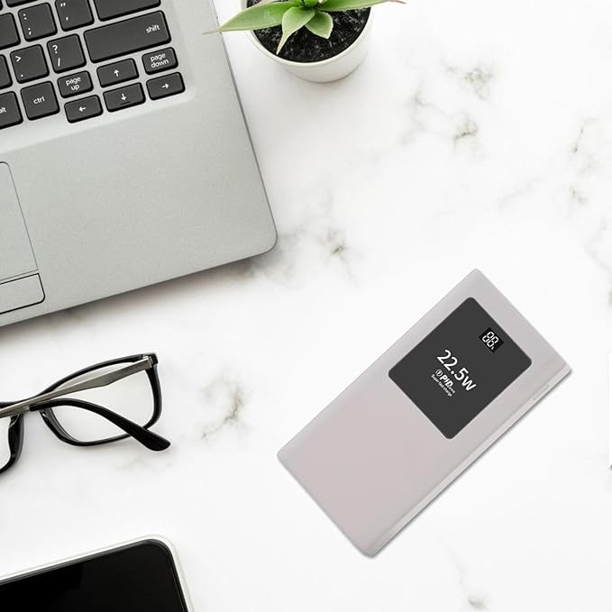 PowerBanks Casing Kits 20000mAh Mobile Chargers Builts in Cable PD22.5W Quick Charging LCD Display Shell Portable Chargers with Removable Battery