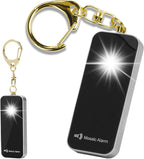 Ultrathin Personal Alarm Rainproof Ultra-Lightweight (0.8 oz) Bulky-Free Keychain Siren for Women, Students Safety. SOS Emergency 130db Hiking Alert Strobe Light. Replaceable Battery. Black