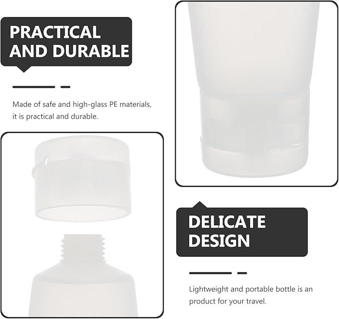 12pcs 30ml Refillable Squeeze Tube Bottles Matte Flip Cap Travel Dispenser Containers for Cosmetics and Lotion Toiletries