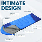 PTEROMY Sleeping Bags for Adults, Lightweight and Machine Washable, Water Resistant Backpacking Camping Sleeping Bag for Warm Cold Weather, Camping Essentials for Hiking Travel