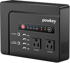powkey 200W Portable Power Bank with AC Outlet, 146Wh Rechargeable Backup Lithium Battery, 110V Pure Sine Wave AC Outlet for Outdoor RV Trip Travel Home Office Emergency