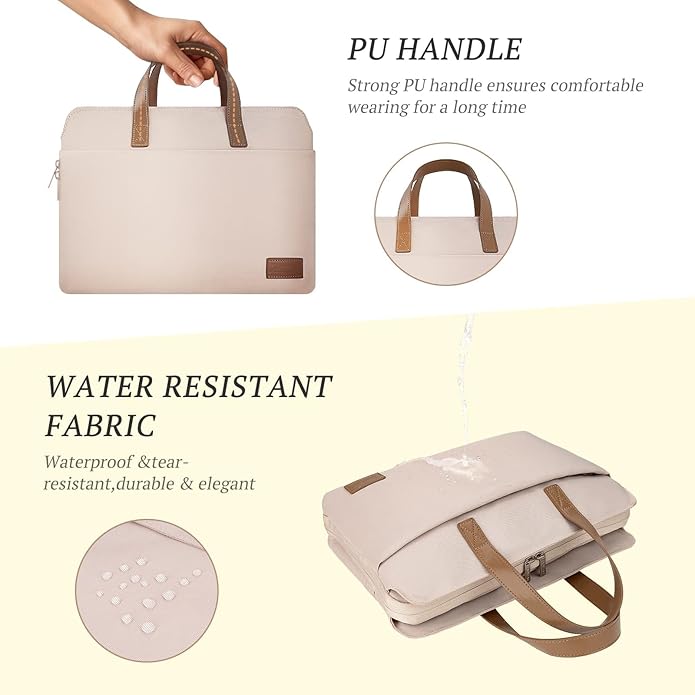 RAINYEAR Laptop Bag for Women, 13-14 inch Laptop Sleeve Water Resistant Computer Bag Laptop Carrying Case Messenger Bag with Handle for Work Business Office Travel