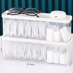 Charger Cable Cord Storage Organizer Box - 2 Pack With Lid - Easy Storage Without Cable Ties