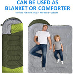 oaskys Camping Sleeping Bag - 3 Season Warm & Cool Weather - Summer Spring Fall Lightweight Waterproof for Adults Kids - Camping Gear Equipment, Traveling, and Outdoors