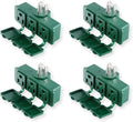 OSKOS 3-Prong Weatherproof 3-Outlet Extender Adapter, Heavy Duty Triple Grounding Outlet with Dust-Proof Cover. Indoor/Outdoor Use, ETL Listed, 4 Pack.