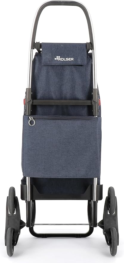 ROLSER I-Max Tweed 6 Wheel Stair Climber Foldable Shopping Trolley - Marine