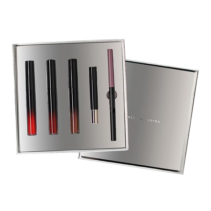 Long-Lasting Lip Makeup Set | 5-Piece Hydrating Kit for Women with Lipstick, LipGloss, Lip Liner | Daily Essential Set C One Size