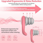 Waterproof Swimming Ear Plugs for Adults - 2 Pairs of Reusable Soft Silicone Swim Earplugs,Perfect for Surfing, Diving,Pool,Showering and Other Water Sports - Keep Water Out and Ear Protection