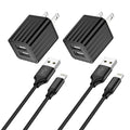 iPhone Fast Charger,2Pack Dual Port Wall Charger with Fast Charging 6.6FT Long Nylon Braided USB to Lightning Cable Cord Double Wall Charger Adapter Block Plug for iPhone 14 13 12 Pro Max 11 SE iPad