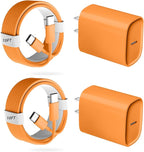 Phone 17 16 15 Pro Charger Fast Charging, 20W USB C Fast Charger Block with 10FT Long Type C Chargers Fast Charging Cable Cord for Phone 17/17 Pro/17 Pro Max/Air/16 Pro Max/16 Pro/15Pro-Cosmic Orange