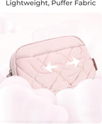 BAGSMART Puffy Fanny Packs for Women Crossbody Belt Bag with Adjustable Strap, Quilted Waist Pack Purse for Traveling Shopping Workout