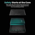 10K Magnetic Power Bank, Blue, Qi2 Certified 15W Wireless Charger, LCD Display, Solid-State Battery for Safer Travel, Ultra-Slim USB-C Fast Charging Portable Charger for iPhone 17/16/16