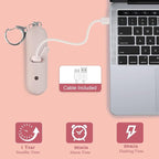 Personal Safety Alarm - Waterproof Rechargeable Security Alarm - 140dB Extra Loud Siren & Strobe Light - Self Defense Keychain - Gift for Women, Teenagers, College Girls, Seniors (Pink)