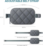 Fanny Pack for Women Men, Waterproof Belt Bag with Adjustable Strap & Back Anti-Theft Zipper Pocket, Lightweight Crossbody Bag for Travel, Workout, Running (8.Grey upgrade)