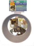 Lixit® Kennel Cage Food or Water Bowl - Non Spill Hanging Removable Dog Crate Bowls - Carrier Water Food Bowl for Dogs or Cats - Attaches to Cage for Convenient Feeding and Drinking (Gray, 40 Ounce)