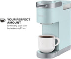 Keurig K-Mini Plus Single Serve K-Cup Pod Coffee Maker, with 6 to 12oz Brew Size, Stores up to 9 K-Cup Pods, Travel Mug Friendly, Misty Green