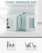 LOVEVOOK Laptop Backpack for Women, Travel Computer Work Bags with 17-inch Laptop Compartment, College School Student Bag Teen Backpacks For Girls, Outdoor Carry On Backpack Purse, Mint Green