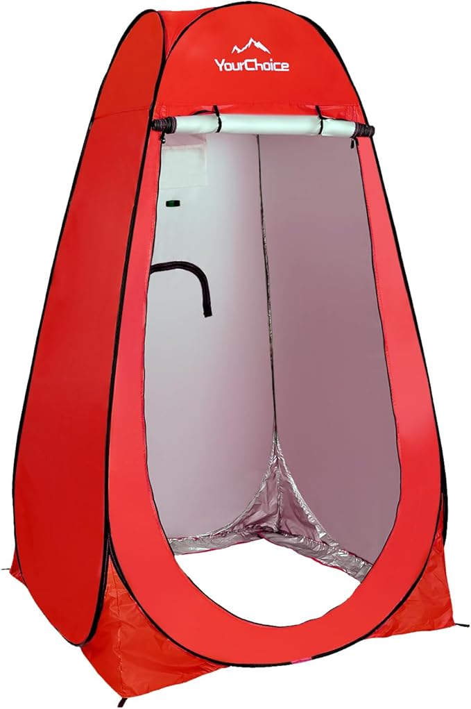 Your Choice Pop Up Privacy Tent, 3.9x3.9x6.2FT Portable Shower Tent for Camping, Waterproof Outdoor Changing Room with Carry Bag for Beach Hiking RV Fishing | Portable, for Camping, Beach, Hiking, with Carry Bag, Quick Setup
