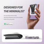 Air Wallet for women, Built-in Tracker Slim Wallet, Smart Wallet with Money Clip, Compatible with FindMy Network(iOS Only), Anti-Theft Card Holder, *Gift for Women (Tracker Wallet, Macaron purple)