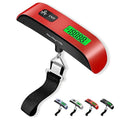 Luggage Scale, 110lbs Portable Digital Luggage Weight Scale, Rubber Pain Suitcase Scales with LCD Display & Temperature for Travel (Red)