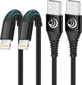 Aioneus iPhone Charging Cable 6ft 2Pack, MFi Certified USB A to Lightning Cable Nylon Braided Fast Charger Cord for Apple iPhone 14 13 12 11 Pro XS Max XR 10 8 7Plus SE