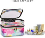 Cosmetic Bag Makeup Bag Travel Cosmetic Bags for Women Makeup bags Cases Portable Waterproof Foldable (Tie-Dye)