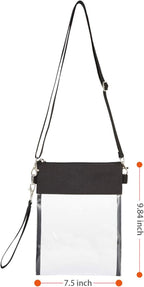 USPECLARE Clear Bag for Stadium Events,Transparent Bag for Work Sports Games Concerts Travel Gym